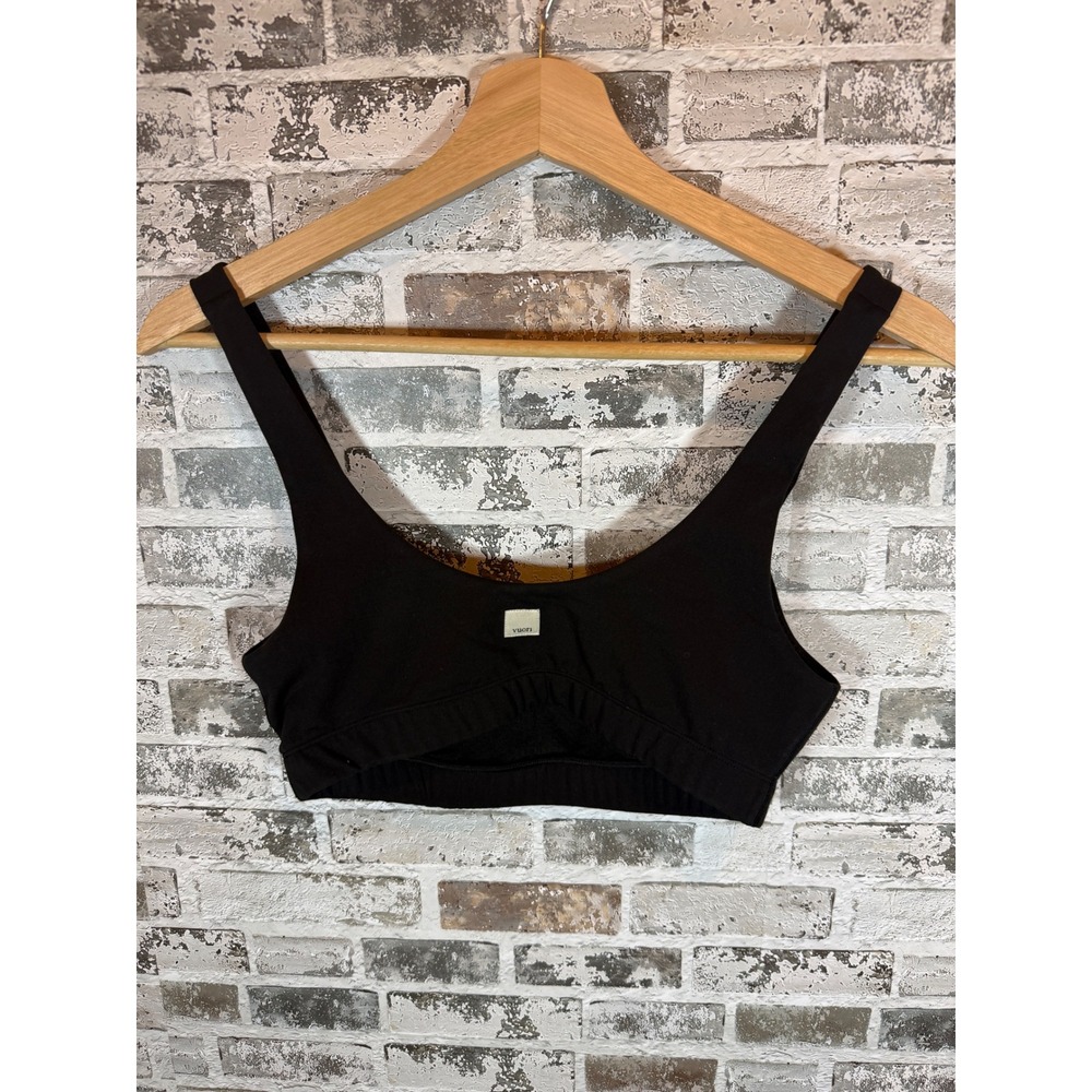 Vuori Sports Bra Women Small Black Scoop Neck Wide Strap Activewear - Picture 2 of 3